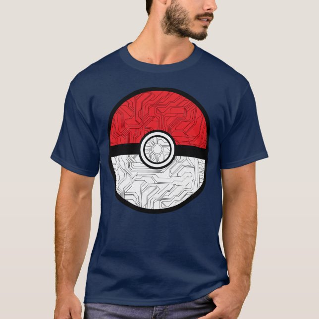 T-shirt Poké Ball Cyber (Devant)