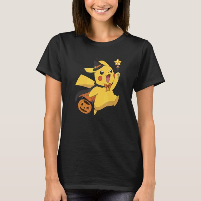 T-shirt Pokémon Halloween Pikachu Trick ou le traitement (Devant)