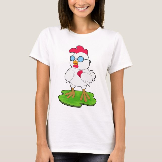 T-shirt Poker au poulet Cartes de poker Jeu de cartes (Devant)