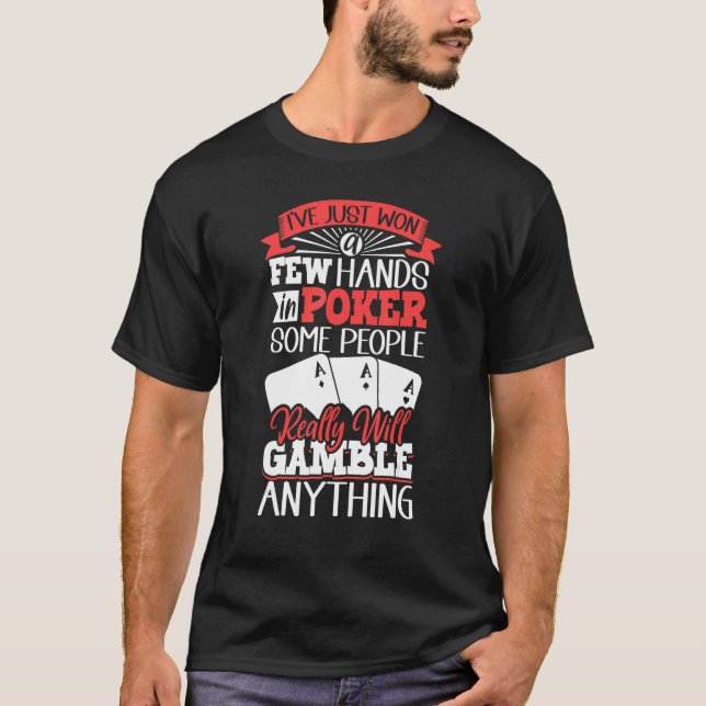 T-shirt Poker Casino Poker Player Gambling Roulette Retire (Devant)
