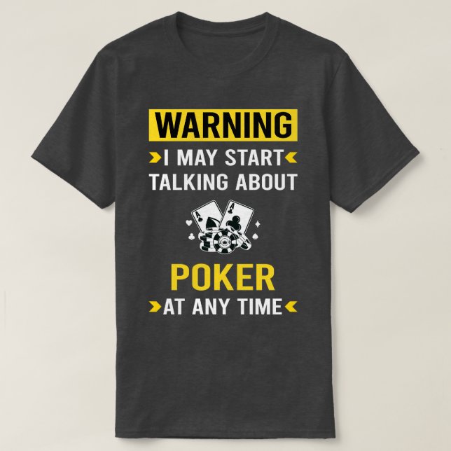 T-shirt Poker d'avertissement (Design devant)