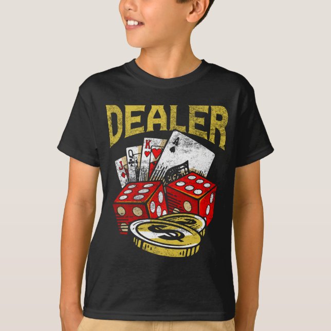 T-shirt Poker de casino Texas Holdem (Devant)