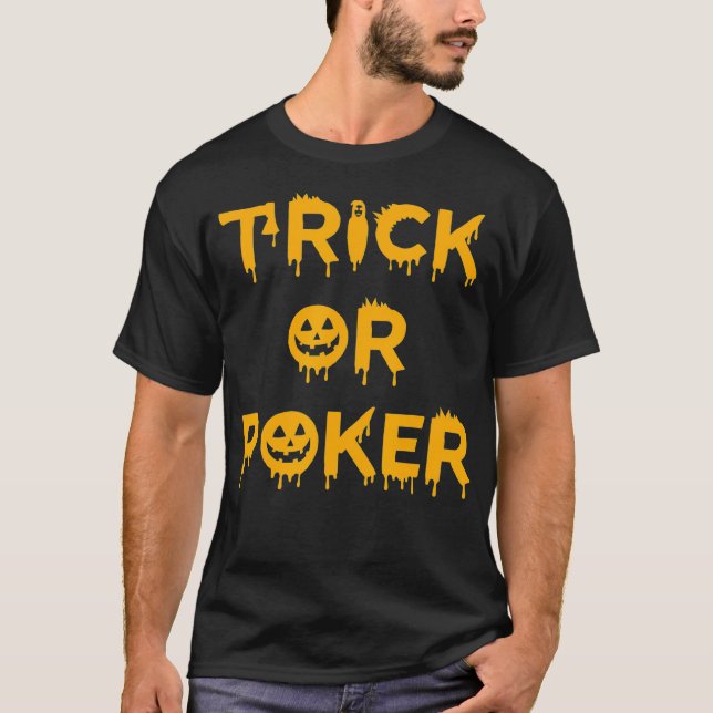 T-shirt Poker d'Halloween (Devant)