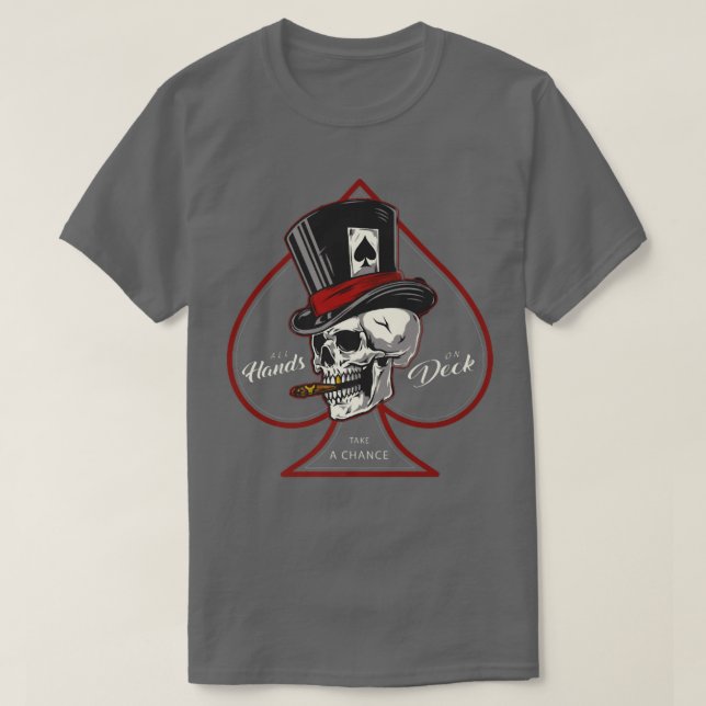 T-shirt Poker et cigare  (Design devant)