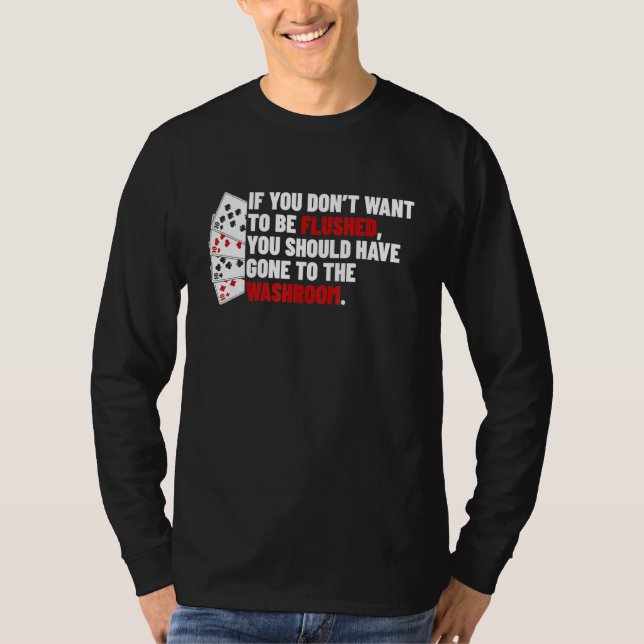 T-shirt Poker Flush Termes Puns Pour Joueur De Jeux De Car (Devant)