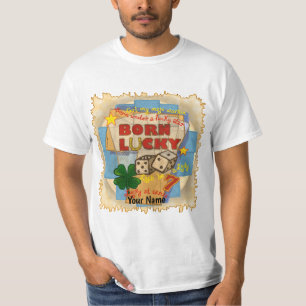 T-shirt Poker Né Chanceux