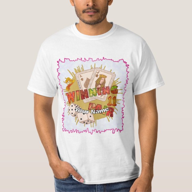 T-shirt Poker paire gagnante  (Devant)