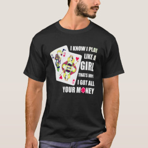 T-shirt Poker Pour Les Filles Pour Las Vegas Et Jeu