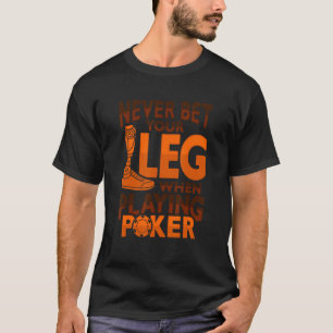 T-shirt Poker prothétique de la jambe amputée pour une dis