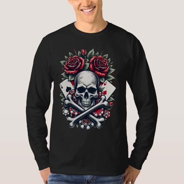 T-shirt Poker Skull (Devant)