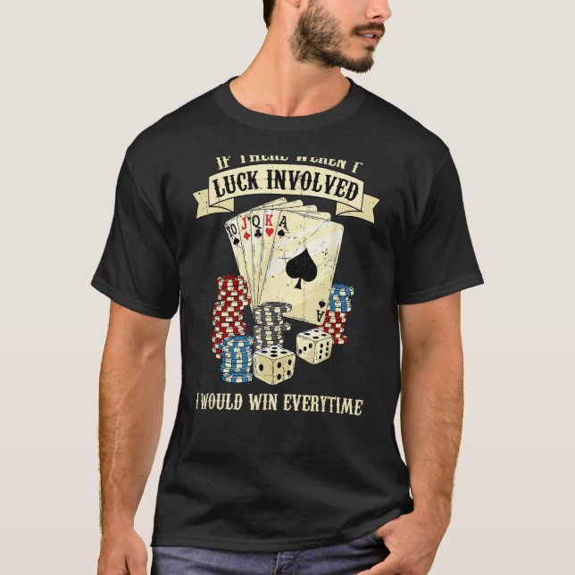 T-shirt Poker Texas Hold'Em - Jeu Casino Gambler Poker (Devant)