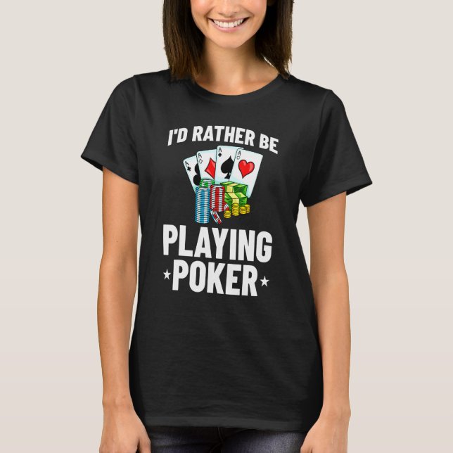 T-shirt Poker Texas Tenez Em Tout En Joueur (Devant)