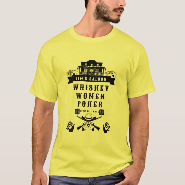 T-shirt Poker Wild West Americana (Devant)