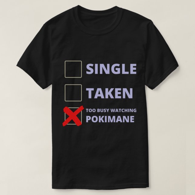 T-shirt Pokimane Funny Single pris (Design devant)