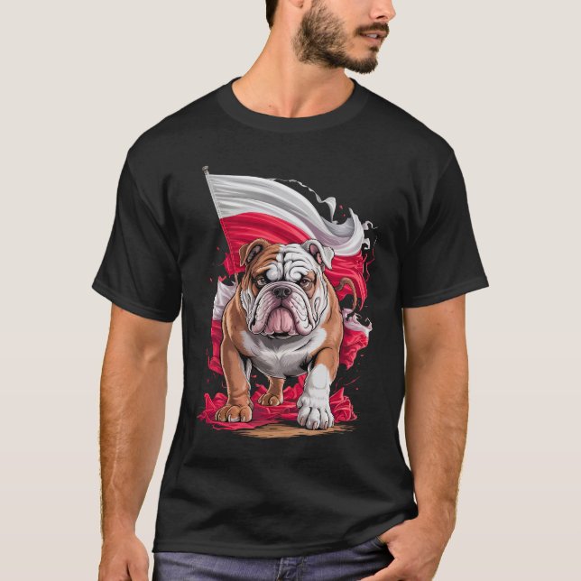 T-shirt Poland Bulldogs Dog Lover Gift Cute Design for Pet (Devant)