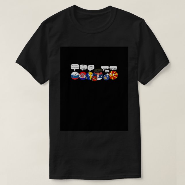 T-shirt Polandball - Yougoslavie portrait de famille avec  (Design devant)