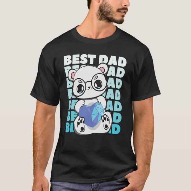 T-shirt Polar Bear Dad Parent Best Papa Bear Fathers Day A (Devant)