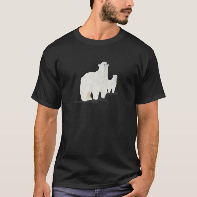 T-shirt Polar Bear Maman Et Yearling (Devant)