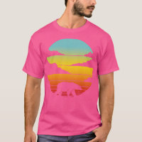 Polar Bear Retro Sunset Vintage 60s les années 70