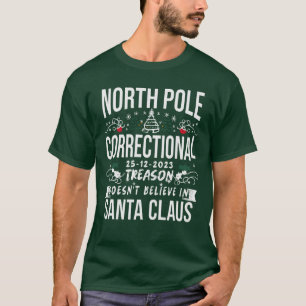T-shirt Pôle Nord Correctionnel Drôle de Noël en Famille