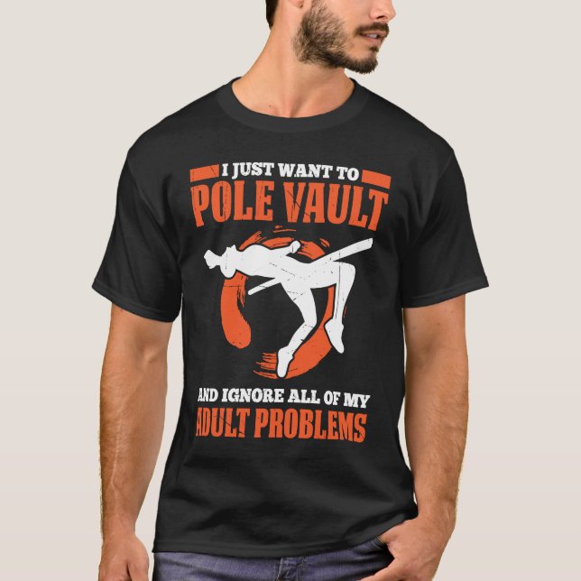 T-shirt Pole Vault For Athletics Bar High Jumper Track And (Devant)