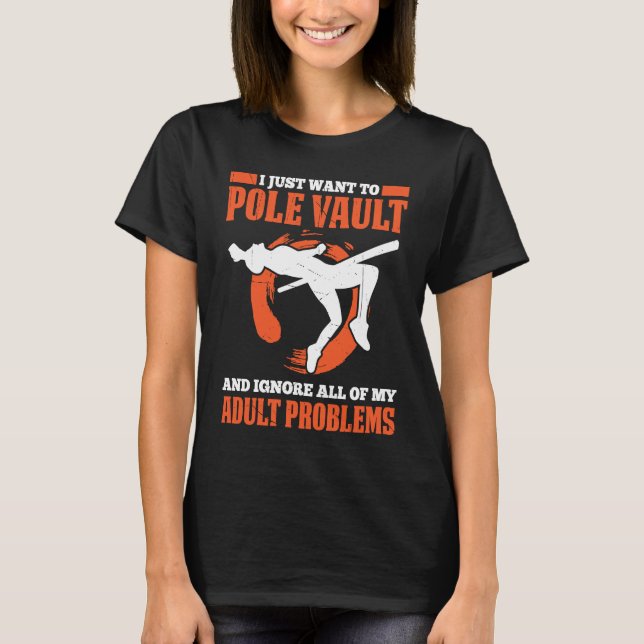 T-shirt Pole Vault For Athletics Bar High Jumper Track And (Devant)