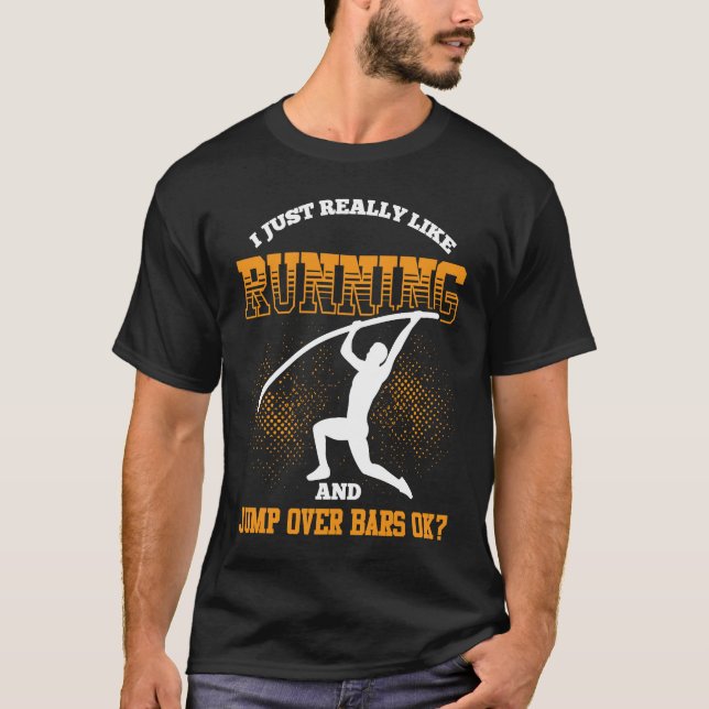 T-shirt Pole Vault For Athletics Bar High Jumper Track And (Devant)