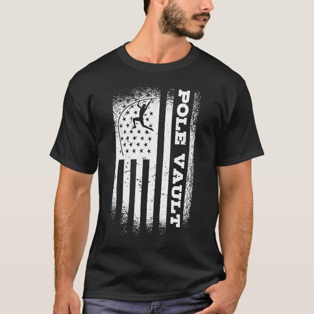 T-shirt Pole Vault Pole Vaulter Vaulter Jumping Pole Vaul (Devant)