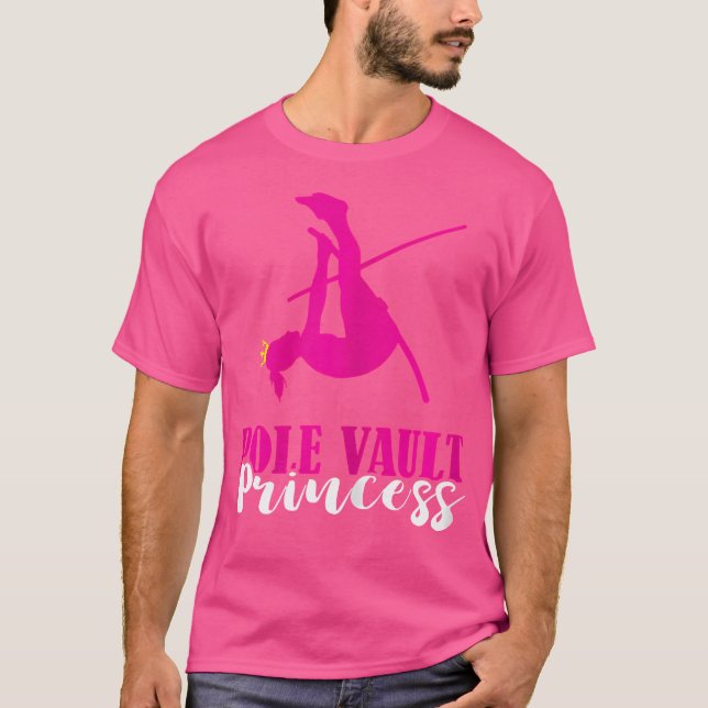 T-shirt Pole Vault Princess Crown Pole Vaulting High Jumpi (Devant)