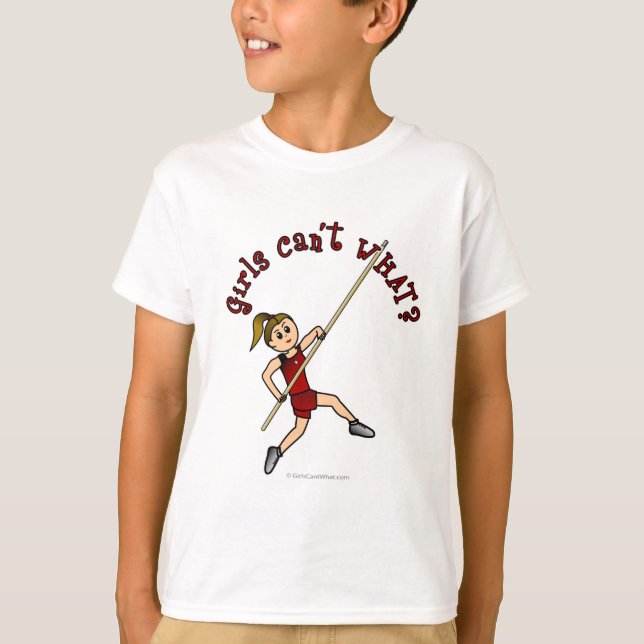 T-shirt Pole Vault - Rouge (Lumière) (Devant)
