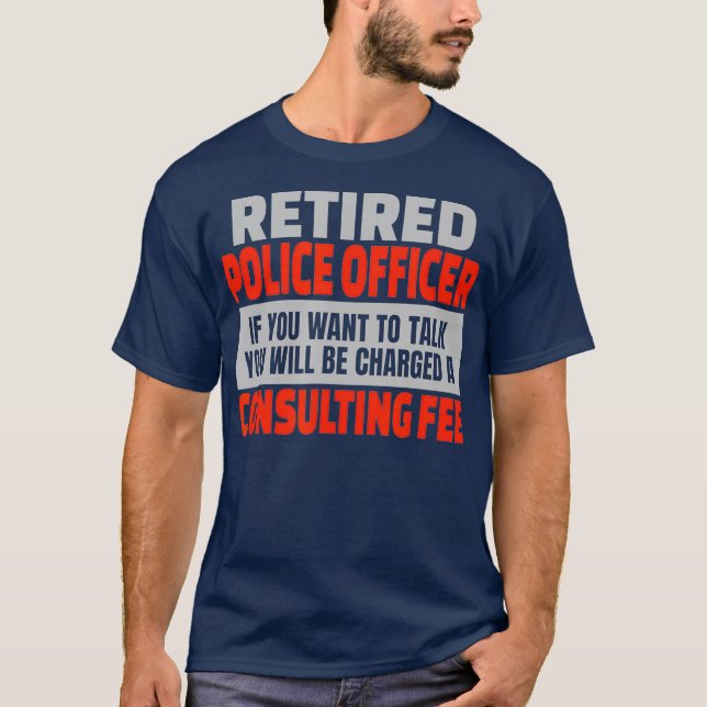 T-shirt Police à la retraite Drôle Parti de retraite (Devant)
