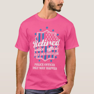 T-shirt Police à la retraite Père Père Police Hommes Retra