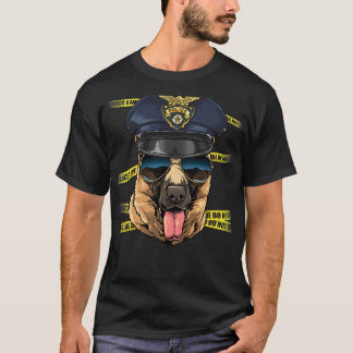 T-shirt Police berger allemande Berger allemand Chien K 9