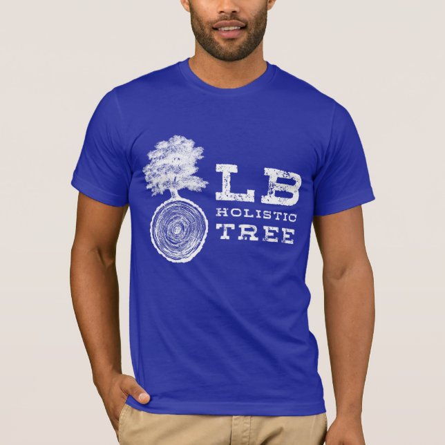 T-shirt Police blanche de l'arbre holistique LB (Devant)