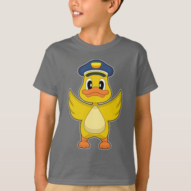 T-shirt Police casquette de la police de canard (Devant)