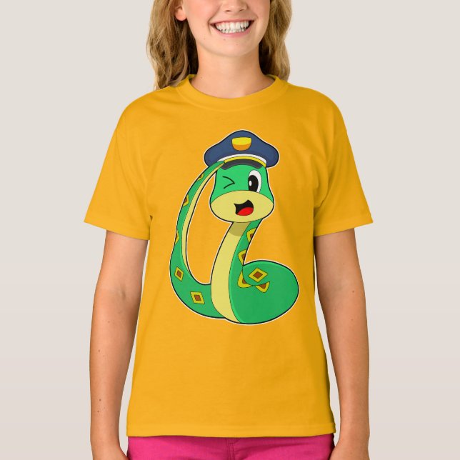 T-shirt Police casquette serpent Cop Police (Devant)