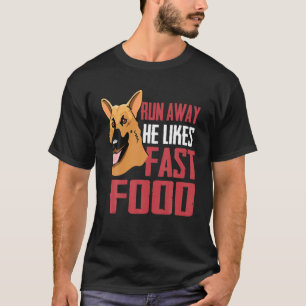 T-shirt Police Chien K9 Officier Berger Allemand Courir Il