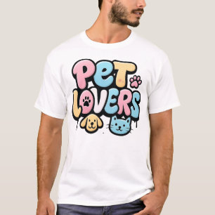 T-shirt Police de caractères à bulles colorés pour les amo