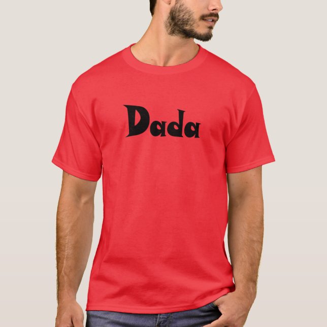 T-shirt Police de caractères mignonne Dada Design (Devant)