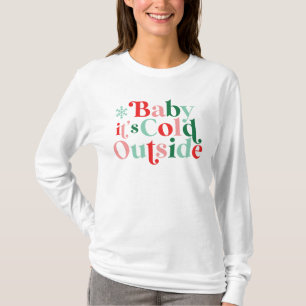 T-shirt Police de caractères moderne Boho Baby Il fait fro