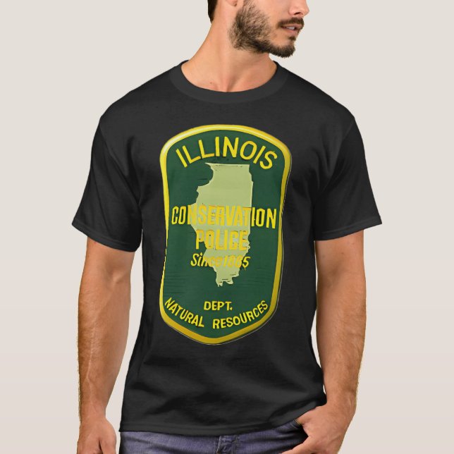 T-shirt Police de conservation de l'Illinois (Devant)