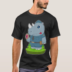 T-shirt Police de Donut de flûte rhino