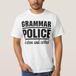 T-shirt Police de grammaire
