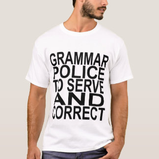 T-shirt Police de grammaire