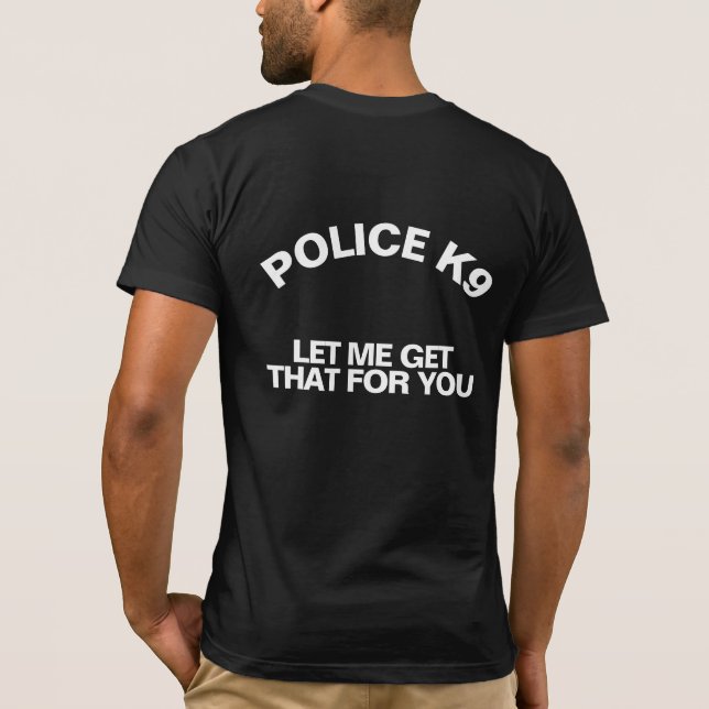 T-shirt Police de la ligne bleue mince K9 (Dos)