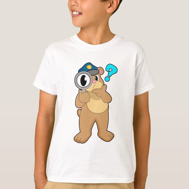 T-shirt Police de l'ours Verre de nivellement (Devant)