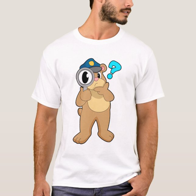 T-shirt Police de l'ours Verre de nivellement (Devant)