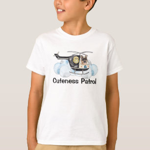 T-shirt Police de patrouille mignon Hélicoptère de chien K