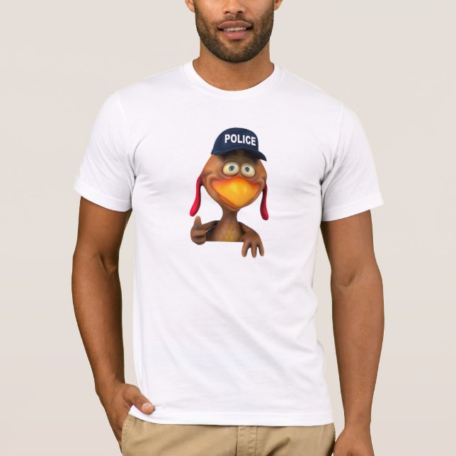 T-shirt Police de poulet (Devant)