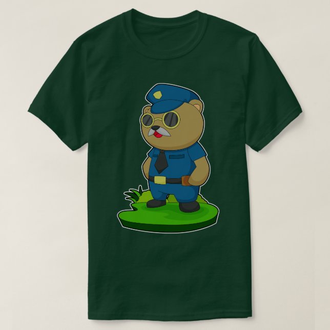 T-shirt Police des lunettes de soleil (Design devant)